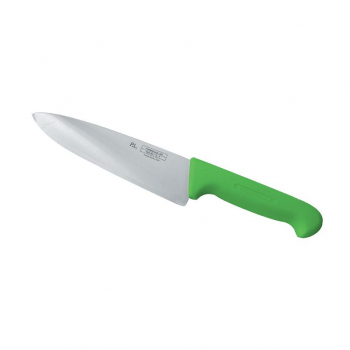 Шеф-нож PRO-Line 25 см, зеленая пластиковая ручка, P.L. Proff Cuisine 73024527. Фото