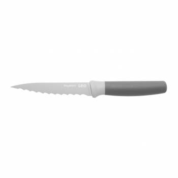 Нож универсальный зазубренный 11,5 см Leo (серый) BergHOFF 3950045. Фото