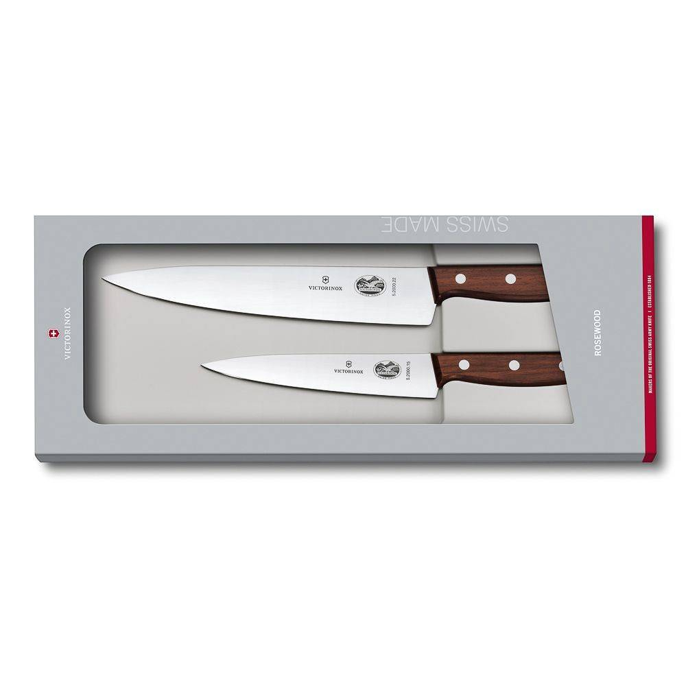 Набор универсальных ножей Victorinox 15/22 см, деревянная ручка, ручка розовое дерево 70001095. Фото