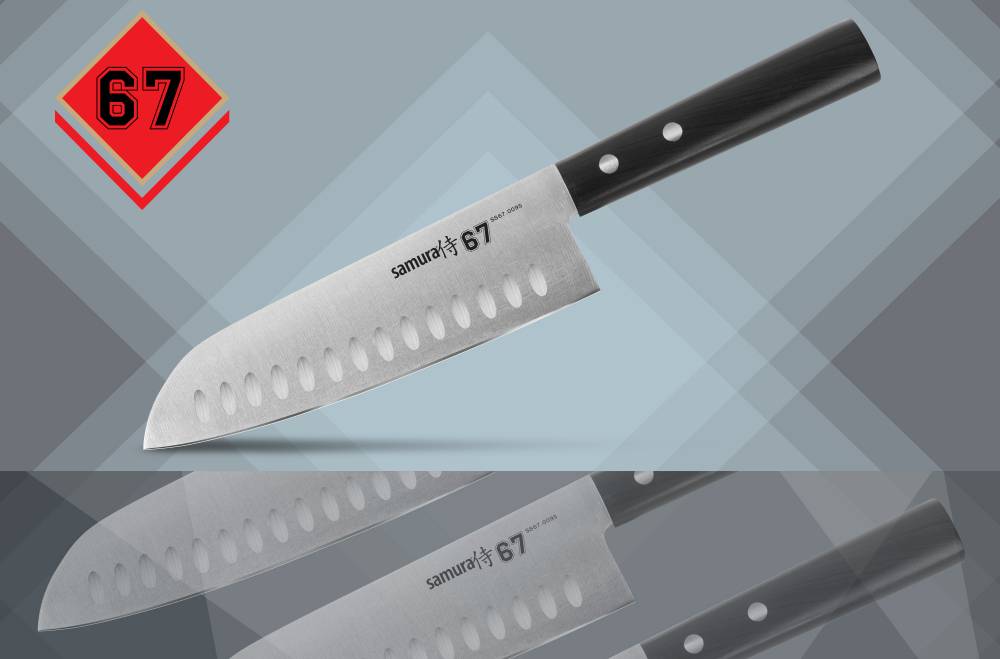 Нож кухонный сантоку SAMURA 67 SS67-0095. Фото