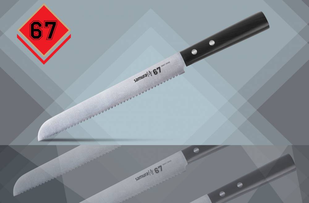 Нож кухонный хлебный SAMURA 67 SS67-0055. Фото