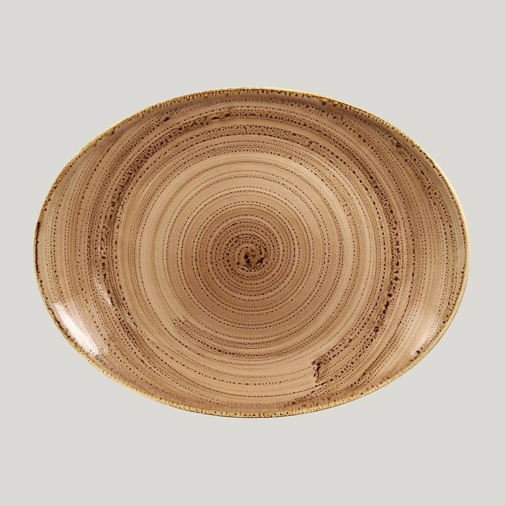 Овальная тарелка RAK Porcelain Twirl Shell 32*23 см 81220462. Фото