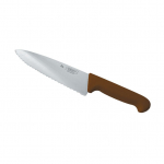 Нож PRO-Line поварской 20 см, коричневая пластиковая ручка, волнистое лезвие, P.L. Proff Cuisine 99002250. Фото