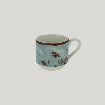 Чашка для эспрессо RAK Porcelain Peppery 90 мл штабелируемая, голубой цвет 81220606. Фото