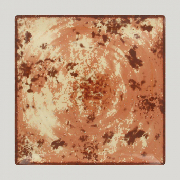 Тарелка RAK Porcelain Peppery квадратная плоская 27*27 см, красный цвет 81220227. Фото