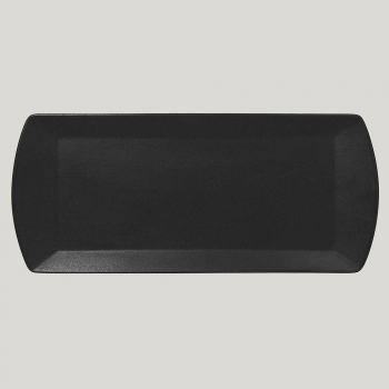 Тарелка RAK Porcelain NeoFusion Volcano прямоугольная для подачи, 35*15 см (черный цвет) 81221215. Фото
