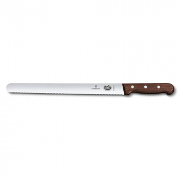 Нож для нарезки Victorinox Rosewood, волнистое лезвие, закругленное острие, 30 см, ручка розовое дер 70001112. Фото