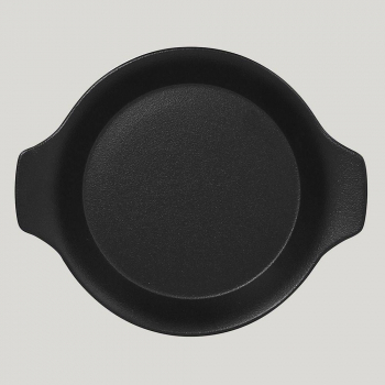 Тарелка-кроншель RAK Porcelain NeoFusion Volcano круглая, 16 см (черный цвет) 81221244. Фото