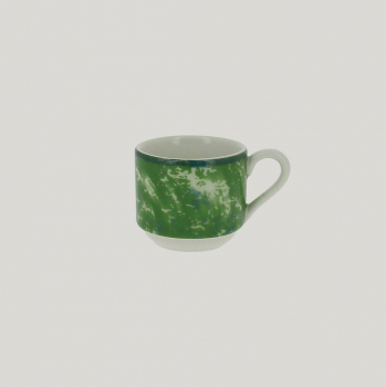 Чашка для эспрессо RAK Porcelain Peppery 90 мл штабелируемая, зеленый цвет 81220607. Фото
