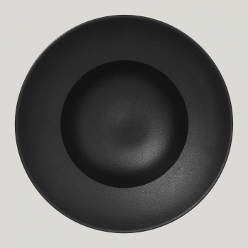 Тарелка RAK Porcelain NeoFusion Volcano круглая глубокая, 23 см (черный цвет) 81221226. Фото