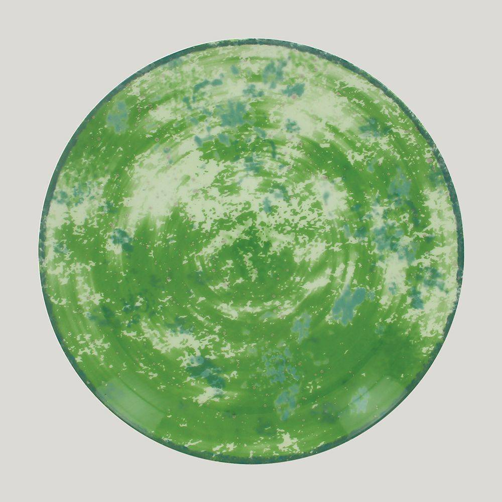 Тарелка RAK Porcelain Peppery круглая плоская 21 см, зеленый цвет 81220339. Фото