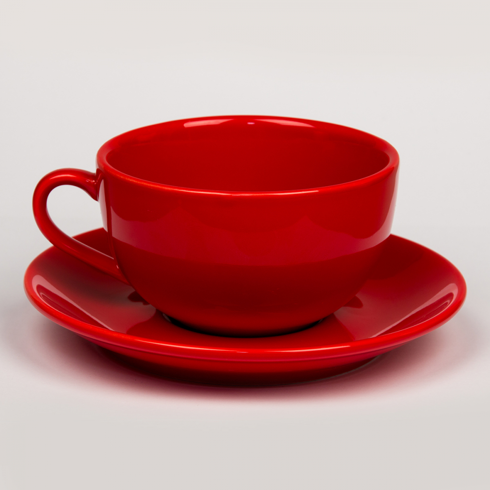 Чайная пара красная, 300 мл,фарфор, P.L. Proff Cuisine 81229560. Фото