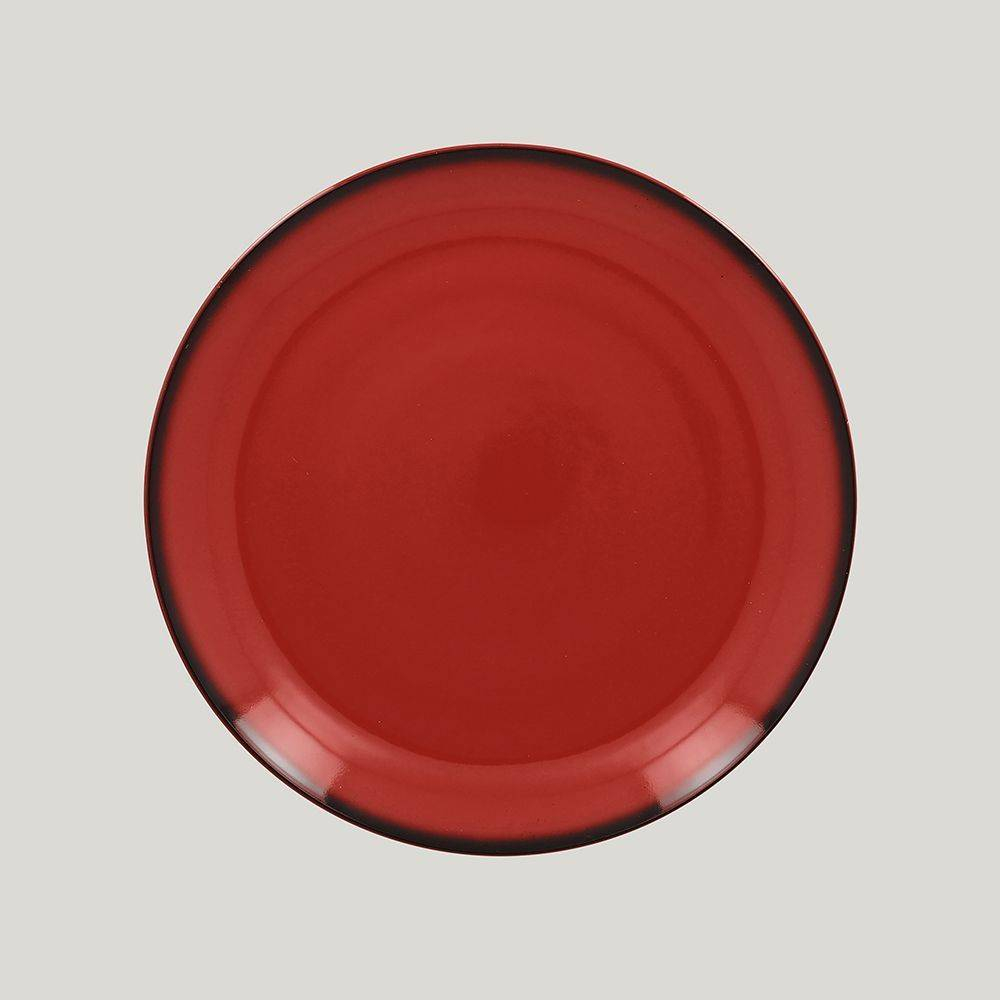 Тарелка круглая RAK Porcelain LEA Red 24 см (красный цвет) 81223509. Фото