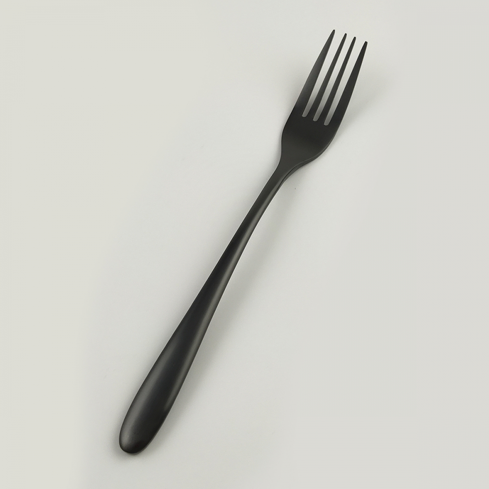 Вилка столовая ,покрытие PVD,черный матовый цвет,серия "Alessi-Black"  P.L. 81280010. Фото
