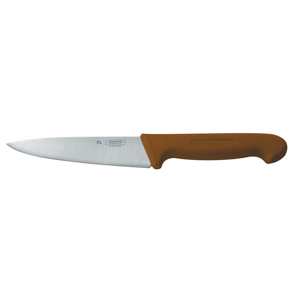 Нож PRO-Line поварской 16 см, коричневая лпастиковая ручка, P.L. Proff Cuisine 99005023. Фото