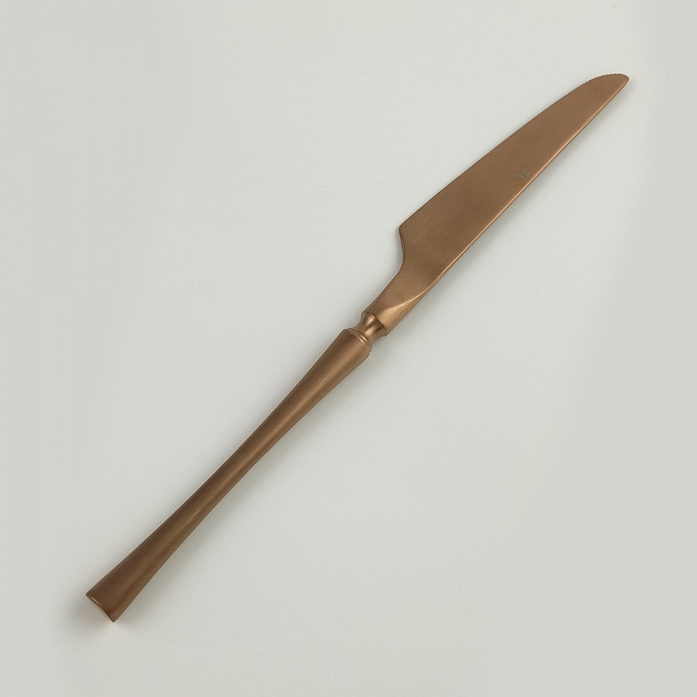 Нож столовый ,PVD покрытие,медный матовый цвет,серия "1920-Copper"  P.L. 81280017. Фото