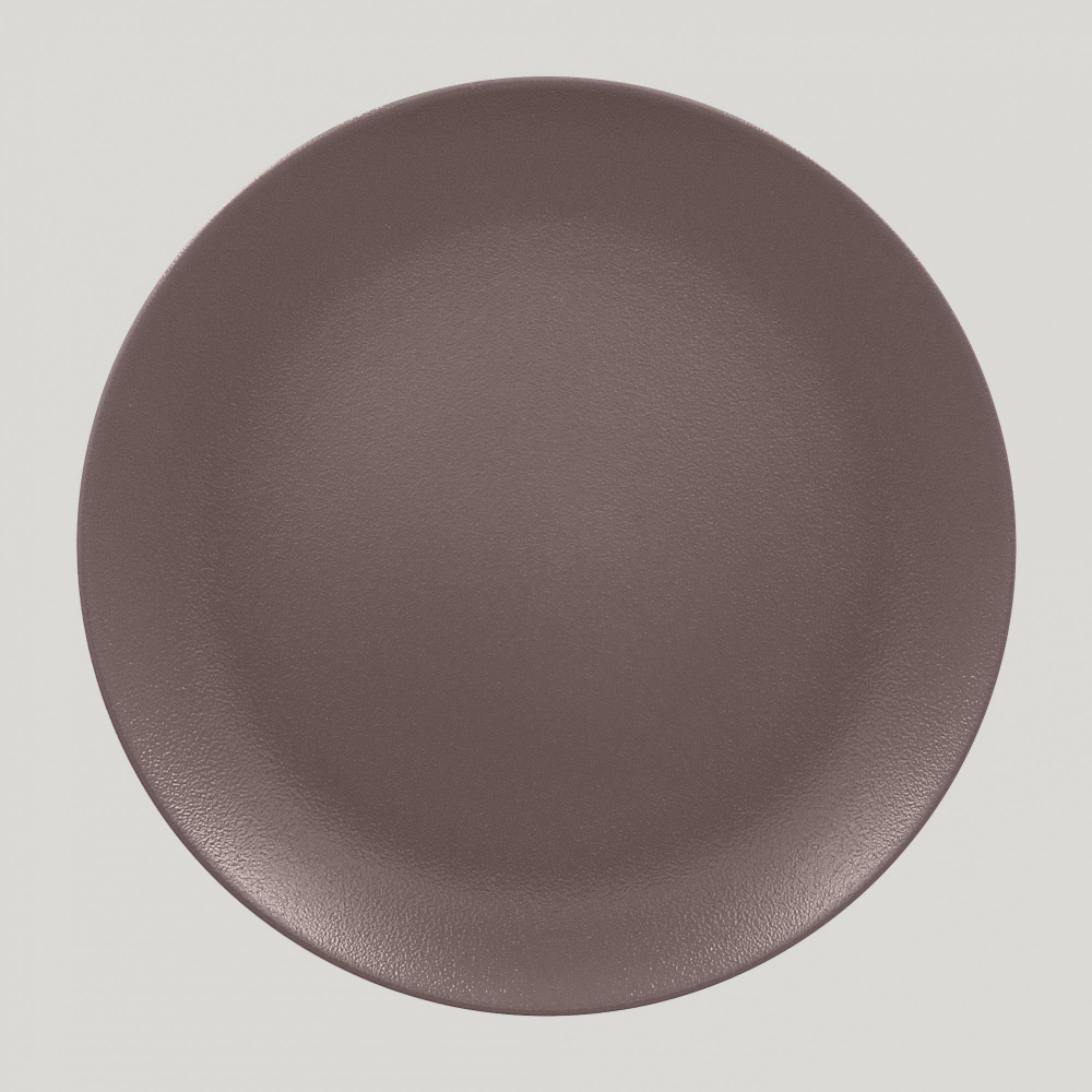 Тарелка RAK Porcelain Neofusion Mellow Chestnut brown круглая плоская 24 см, коричневый цвет 81220343. Фото