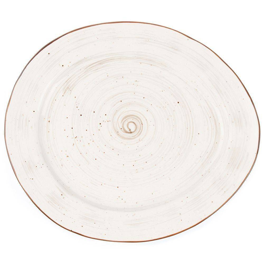 Тарелка White Fusion 26,5*22,5 см, P.L. Proff Cuisine 73040092. Фото