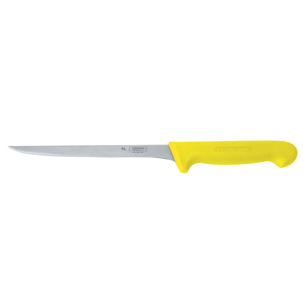 Нож PRO-Line филейный 20 см, желтая пластиковая ручка, P.L. Proff Cuisine 99005009. Фото