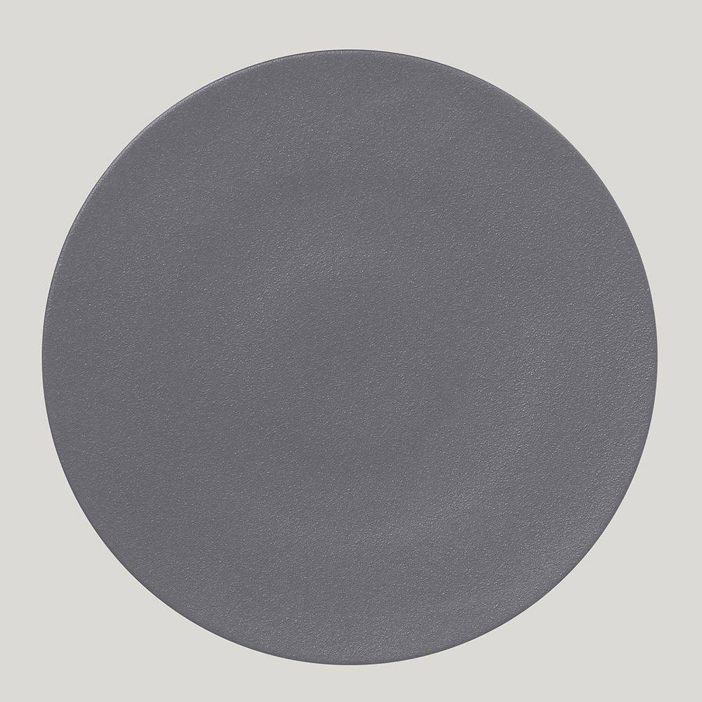 Тарелка RAK Porcelain NeoFusion Stone круглая плоская 29 см (серый цвет) 81220781. Фото