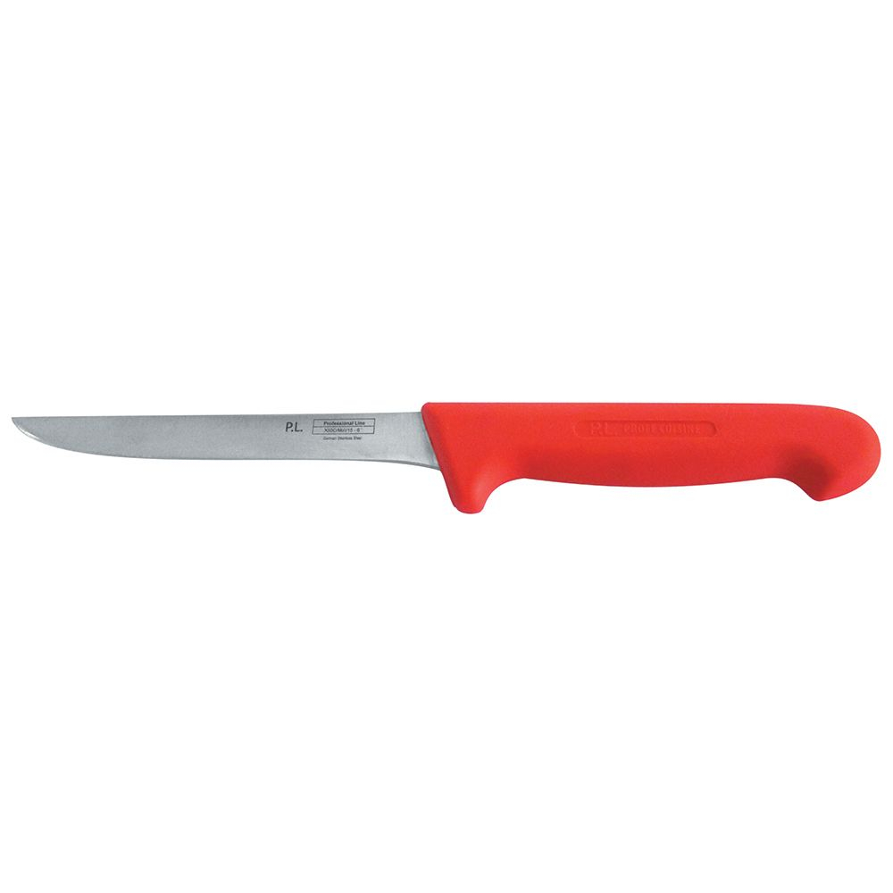 Нож PRO-Line обвалочный 15 см, красная пластиковая ручка, P.L. Proff Cuisine 99005003. Фото