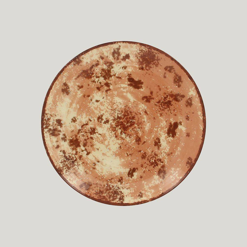 Тарелка RAK Porcelain Peppery круглая плоская 27 см, красный цвет 81220277. Фото