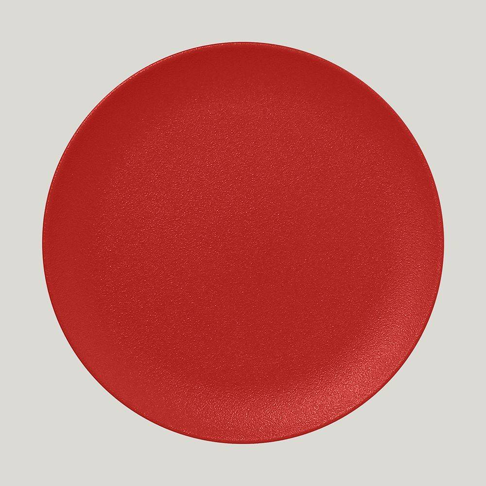 Тарелка RAK Porcelain NeoFusion Ember круглая плоская, 29 см (алый цвет) 81220988. Фото