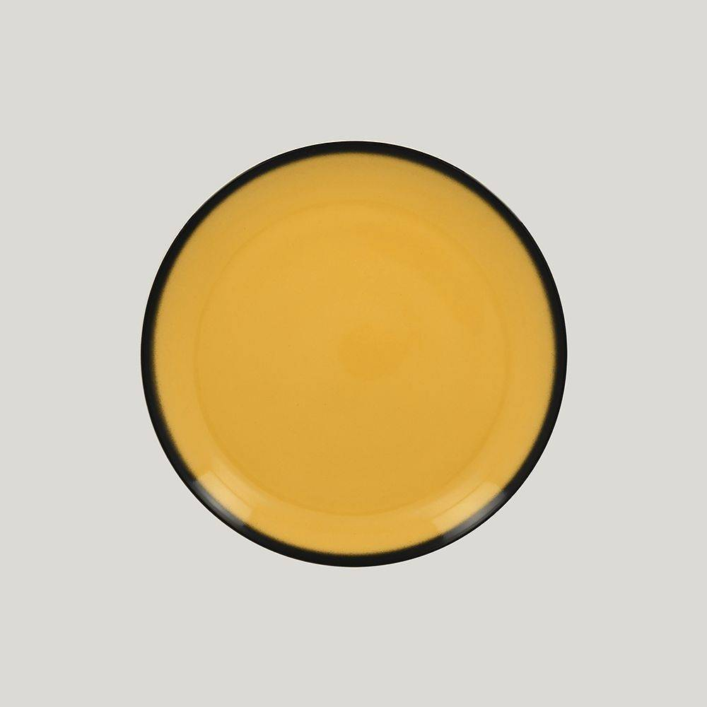 Тарелка круглая RAK Porcelain LEA Yellow 27 см (желтый цвет) 81223398. Фото