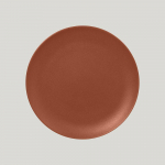 Тарелка RAK Porcelain NeoFusion Terra круглая плоская 24 см, терракотовый цвет 81220232. Фото
