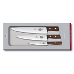 Набор универсальных ножей Victorinox 12/19/22 см, деревянная ручка, ручка розовое дерево 70001096. Фото