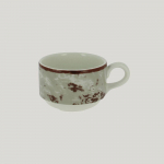 Чашка RAK Porcelain Peppery круглая штабелируемая 230 мл, серый цвет 81220609. Фото