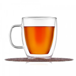 Кружка с двойными стенками для чая и кофе, термостекло,350 мл, PL 81272311. Фото