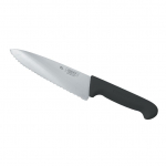 Нож PRO-Line поварской 25 см, черная пластиковая ручка, волнистое лезвие, P.L. Proff Cuisine 99002251. Фото