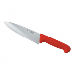 Нож PRO-Line поварской 25 см, красная пластиковая ручка, волнистое лезвие, P.L. Proff Cuisine 99002254. Фото