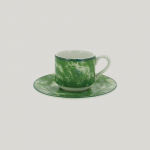 Блюдце RAK Porcelain Peppery круглое 13 см, зеленый цвет (для чашки 90 мл) 81220217. Фото