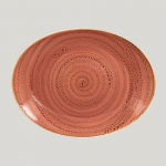 Овальная тарелка RAK Porcelain Twirl Coral 36*27 см 81220459. Фото