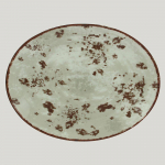 Тарелка RAK Porcelain Peppery овальная плоская 36*27 см, серый цвет 81220630. Фото